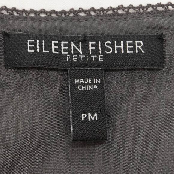 Eileen Fisher Gray Silk Lace Trim Cami Size Medium - Picture 7 of 10